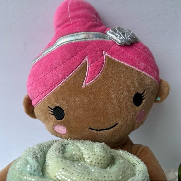 Your Zone Little Black Mermaid Huggable Plush &Throw Set - Picture 6 of 6